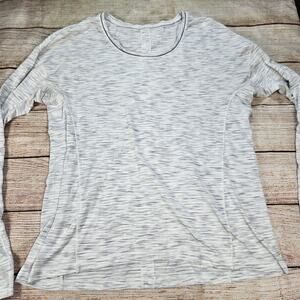 Lululemon Sweat Embrace Shirt Womens Heather Gray Long Sleeve *No Tag